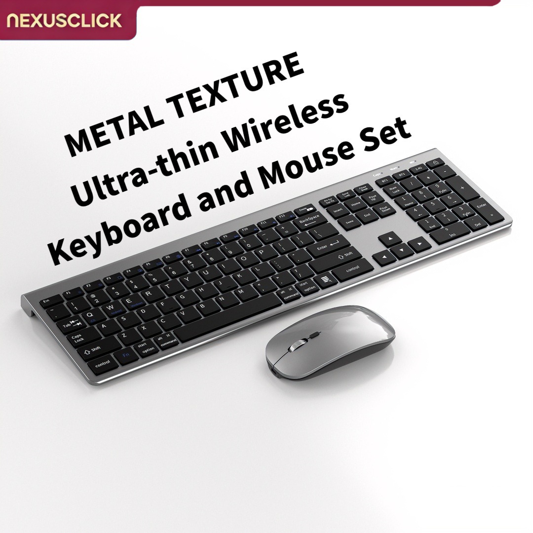 Gaming Keyboard And Mouse Combo Wireless - NexusClick 104 キー ワイヤレス トライモード キーボード