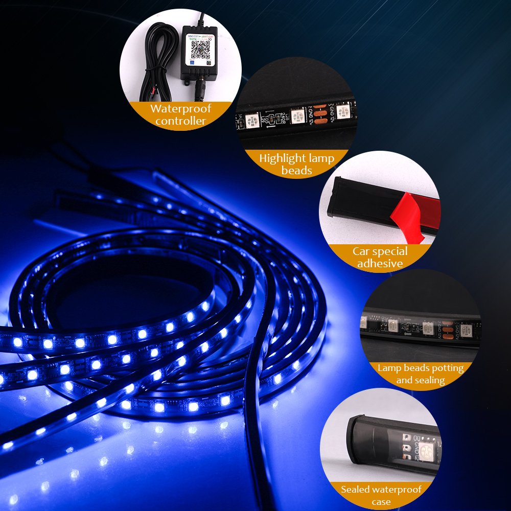 RGBボディワーク用の装飾的なLEDライト,12V,フレキシ - Rgb Underglow Strip のレビューと価格