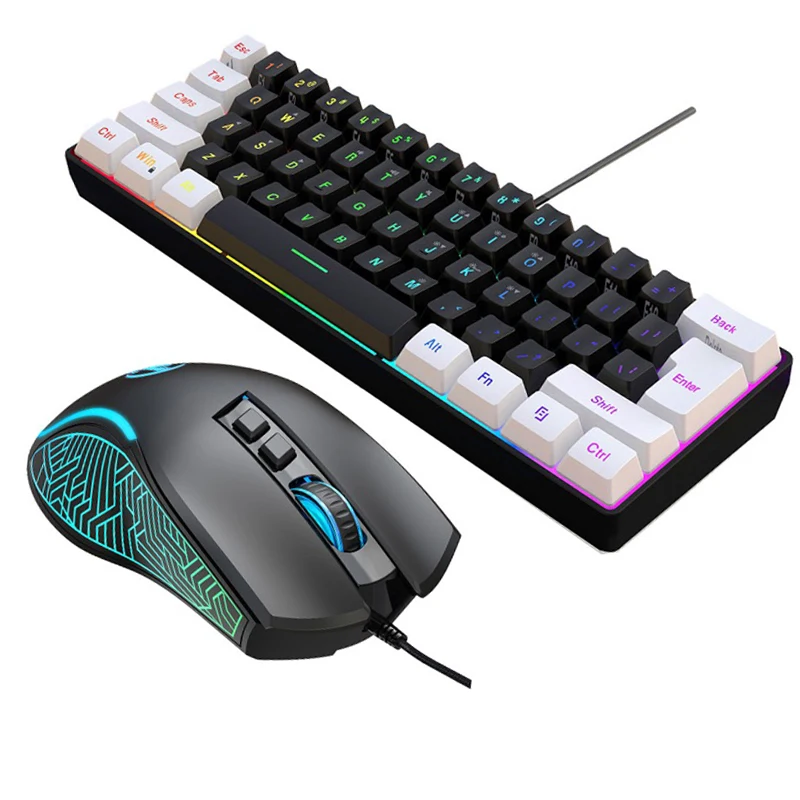 キーボードとマウス 60% コンピューターゲームコンボキット - Gaming Keyboard And Mouse Combo Wireless のレビューと価格
