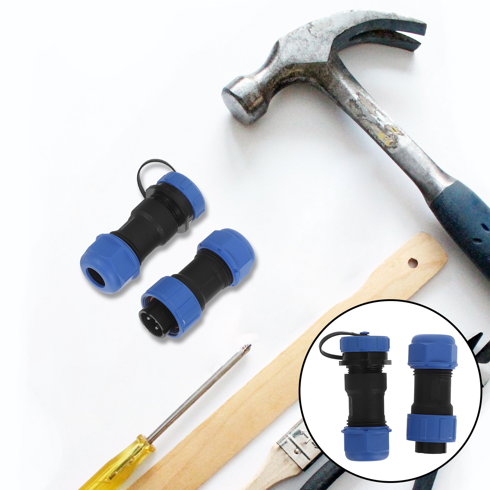 航空用防水円形コネクタキット 3ピン オス・メス プラグソケ - Aviator Connector Kit のレビューと価格