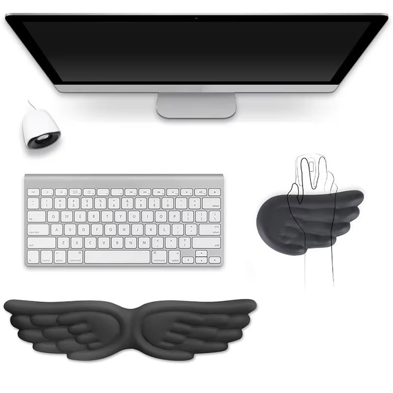 キーボードマウスリストレストエンジェルウィングメモリーフォー - Gaming Keyboard Ergonomics のレビューと価格