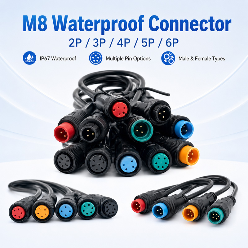 4個入り M8 防水コネクタセット 2 3 4 5 6ピン  - Aviator Connector Kit のレビューと価格