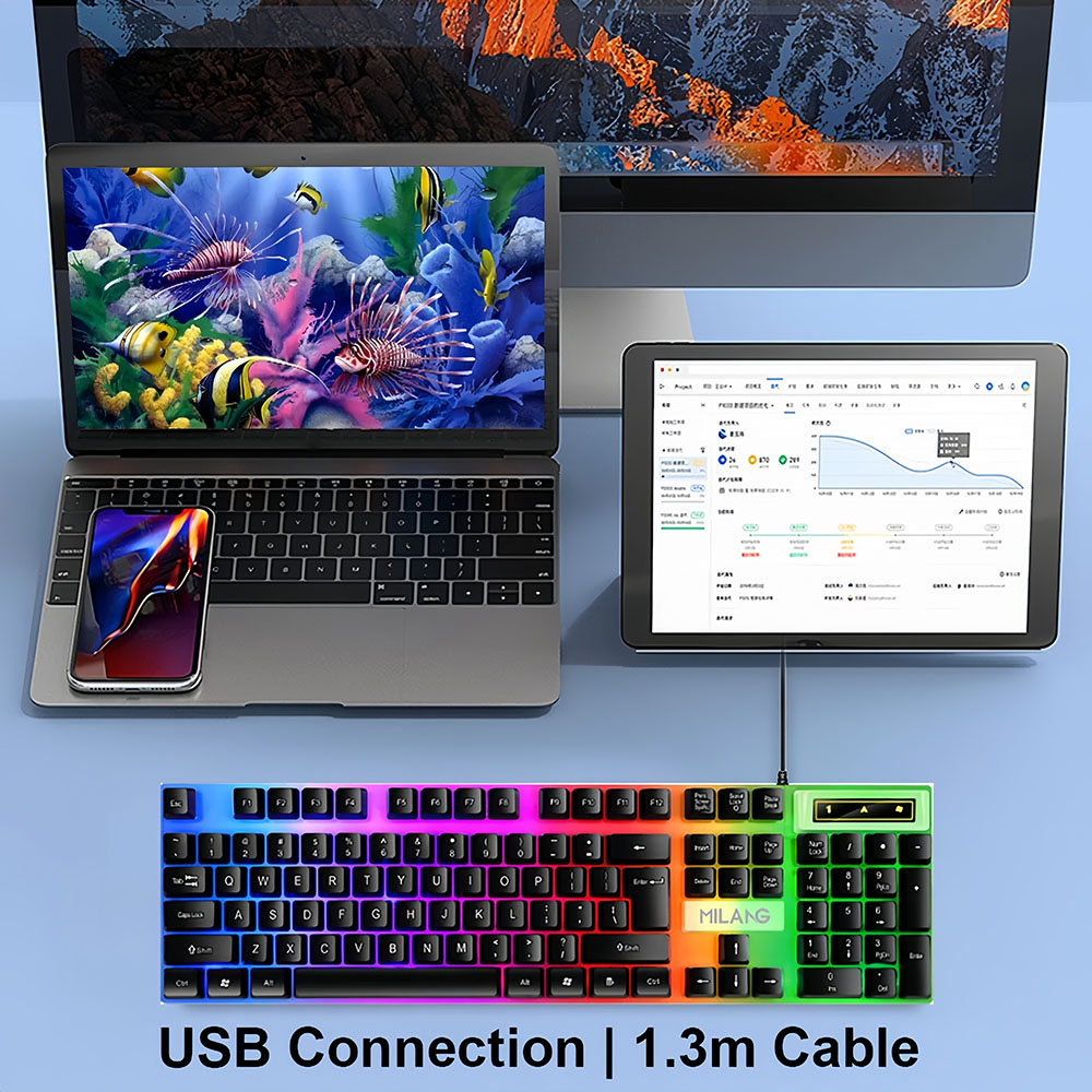 KEBIDUMEI USB 有線キーボード RGB バックラ - Gaming Keyboard And Mouse For Xbox のレビューと価格