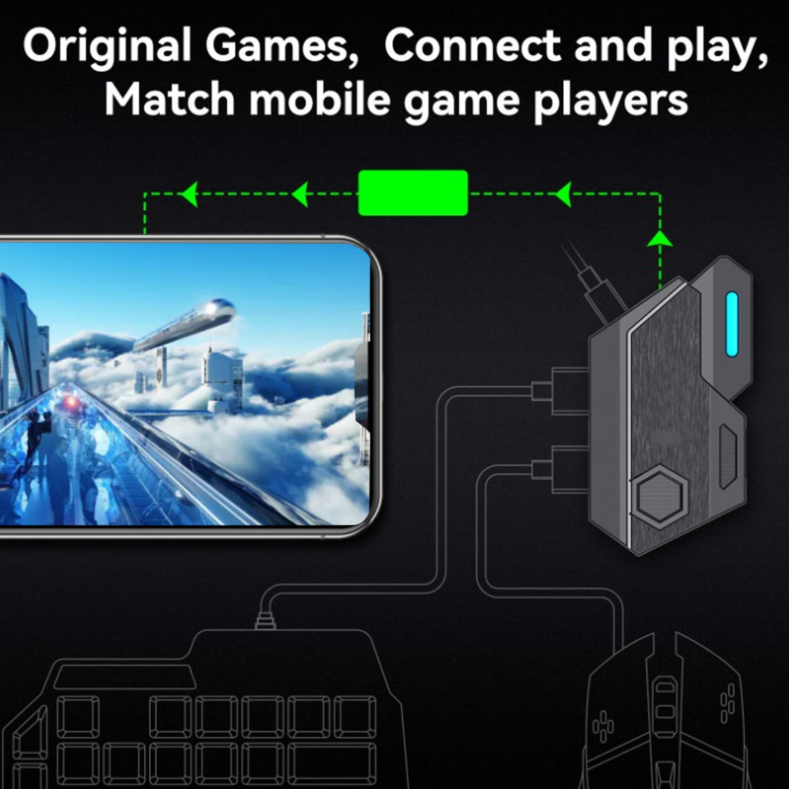 モバイルゲームコンボパック Bluetooth接続 片手キー - Gaming Keyboard Bluetooth のレビューと価格