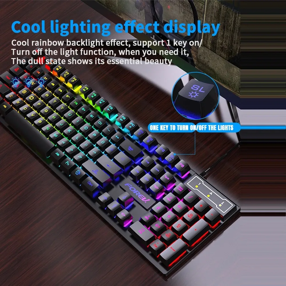 104 キーバックライト付きメカニカルキーボード有線ゲーミン - Gaming Keyboard And Mouse For Xbox のレビューと価格