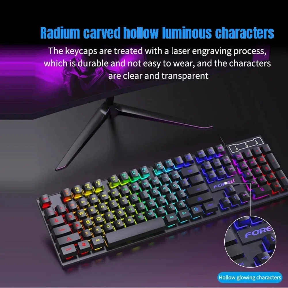 104 キーバックライト付きメカニカルキーボード有線ゲーミン - Gaming Keyboard And Mouse For Xbox のレビューと価格
