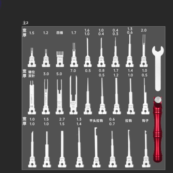 27点組自動車ハーネスピンリムーバーキット、航空端子分解ツー - Aviator Connector Kit のレビューと価格