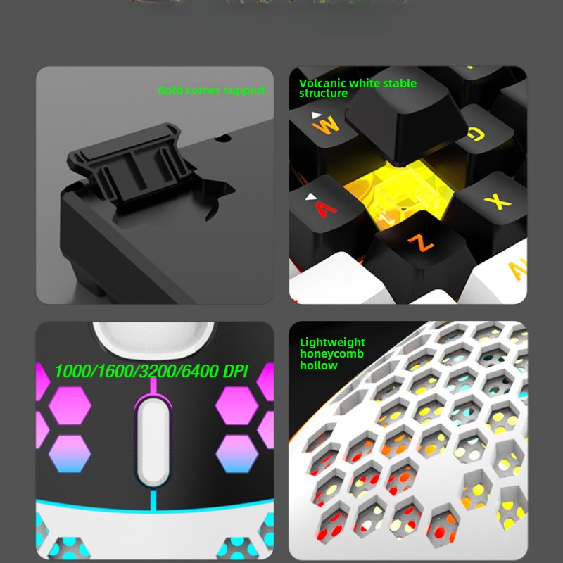 キーボードとマウスセット 60% RGB ゲーミングキーボー - Keyboard Mouse Bundle Gaming のレビューと価格