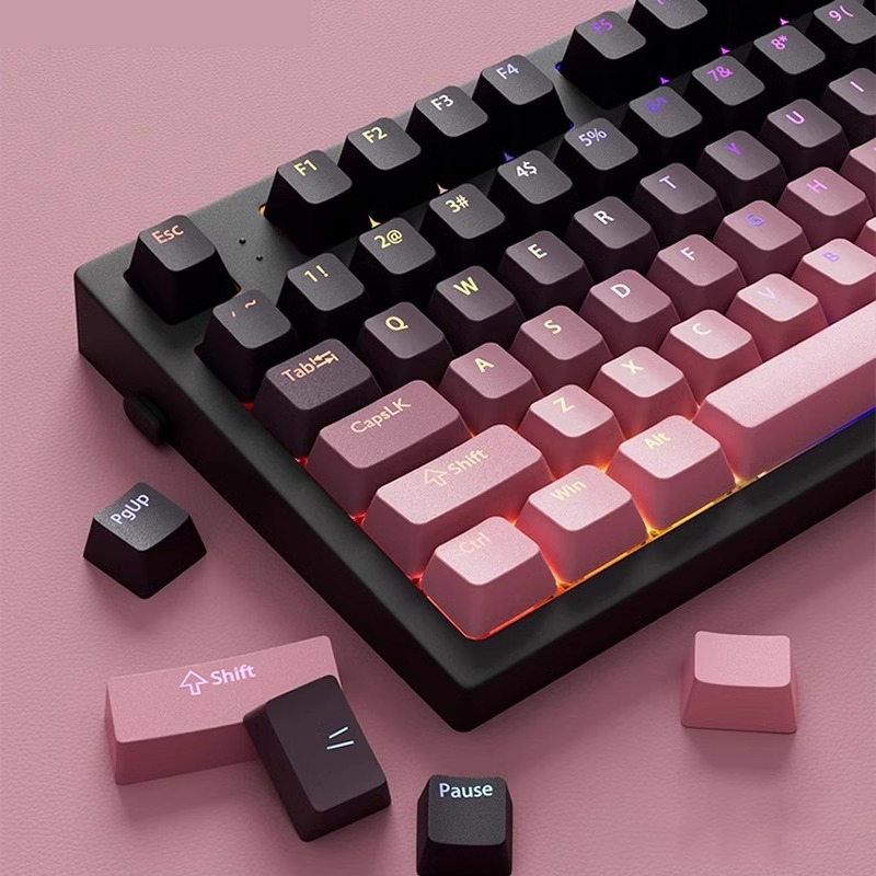 カスタムRGBバックライトキーキャップ130キー グラデーシ - Gaming Keyboard Wireless のレビューと価格