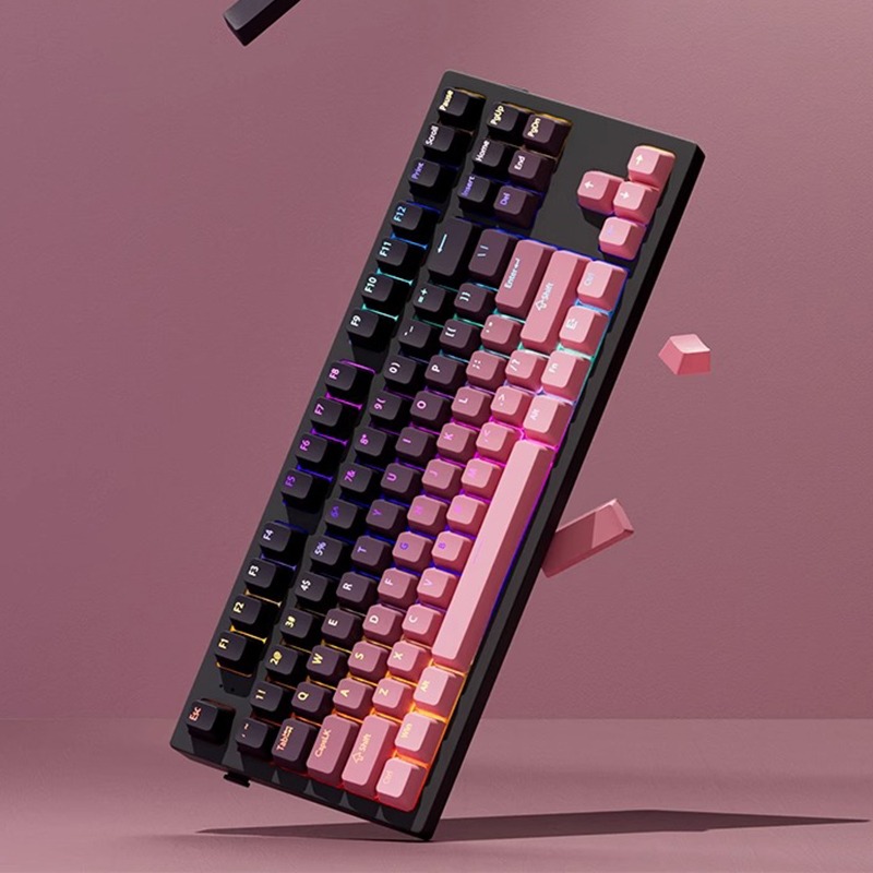 カスタムRGBバックライトキーキャップ130キー グラデーシ - Gaming Keyboard Wireless のレビューと価格